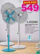 Logik 40cm Pedestal Fan WHITEZF 1616-Each