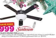 Sunbeam Black Ceiling Fan SCF-501R