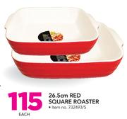 26.5cm Red Square Roaster-Each