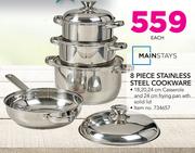 Mainstays 8 Piece Stainless Steel Cookware