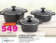 Mainstays 6 Piece Cast Iron Casserole Set