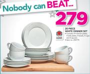 Always home 20 Piece White Dinner Set
