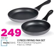 Mainstays 2 Piece Frying Pan Set-Per set