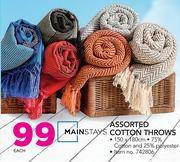 Mainstays Assorted Cotton Throws-Each