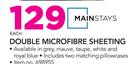 Mainstays Double Microfibre Sheeting-Each