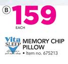Vitasleep Memory Chip Pillow-Each
