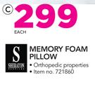Sheraton Memory Foam Pillow-Each