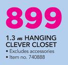 1.3m Hanging Clever Closet