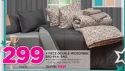 4 Piece Double Micro Fibre Bed In A Bag-Each