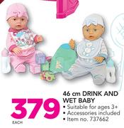 46Cm Drink And Wet Baby-Each