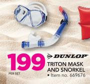 Dunlop Triton Mask And Snorkel-Per Set
