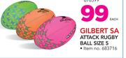 Gilbert SA Attack Rugby Ball Size 5-Each