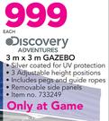 Discovery Adventures 3x3m Gazebo