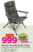 Camp Master Deluxe 300 High Back Chair-Each