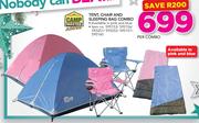 Camp Master Tent, Chair And Sleeping Bag Combo-Per Combo