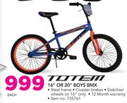 ToTem 16" Or 20" Boys BMX