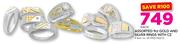 Assorted 9Ct Gold And Silver Rings With CZ-Each