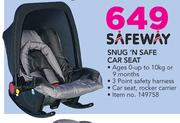 Safeway snug and safe car seat price deals