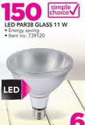 Simple Choice LED PAR38 Glass 11W