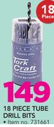 Tork Craft 18 Piece Tube Drill Bits