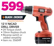 Black&Decker 12V Nicad Drill Driver