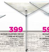HomeQuip Rotary Clothes Dryer 3 Arm 40m Fixed
