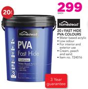 Homestead 20Ltr Fast Hide PVA Colours