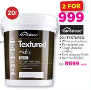 Homestead 20Ltr Textured-Each