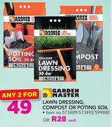 Garden Master Lawn Dressing, Compost Or Poting Soil-Each