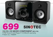 Sinotec 2.0 Channel CD Micro Component MC-218