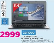 Lenovo 11.6" Intel Atom Notebook Ideapad 100S