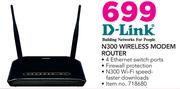 D-Link N300 Wireless Modem Router