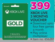 Xbox Live 3 Month Voucher