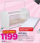 Ditalia Baby Crib White