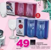 Royal Leerdam 3 Piece Assorted Glasses-Per Set