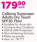 Celltone Sunscreen Adults Dry Touch SPF30-75ml