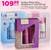 Yardley White Satin Gorgeous Or Lace Gift Set-Per Set