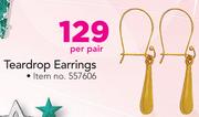 Teardrop Earrings-Per Pair
