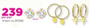 4mm 9ct Gold Earring-Per Pair