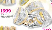 JCSA 9ct Gold And Silver Rings With CZ-Each