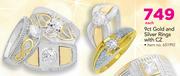 JCSA 9ct Gold And Silver Rings With CZ-Each