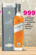 Johnnie Walker Platinum Label Whisky-750ml Each
