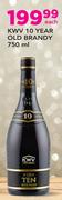 KWV 10 Year Old Brandy-750ml