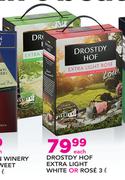 Drostdy Hof Extra Light White Or Rose-3Ltr Each