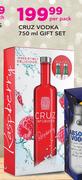 Cruz Vodka Gift Set-750ml Per Pack