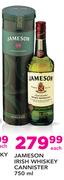 Jameson Irish Whisky Cannister-750ml Each