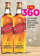 Johnnie Walker Red Label Whisky-2 x 750ml