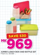 Jumbo Lunch Box And Bottle Set