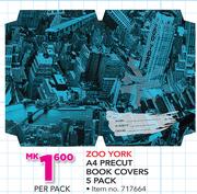 Zoo York A4 Precut Book Covers 5 Pack-Per Pack
