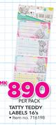 Tatty Teddy Labels 16's-Per Pack